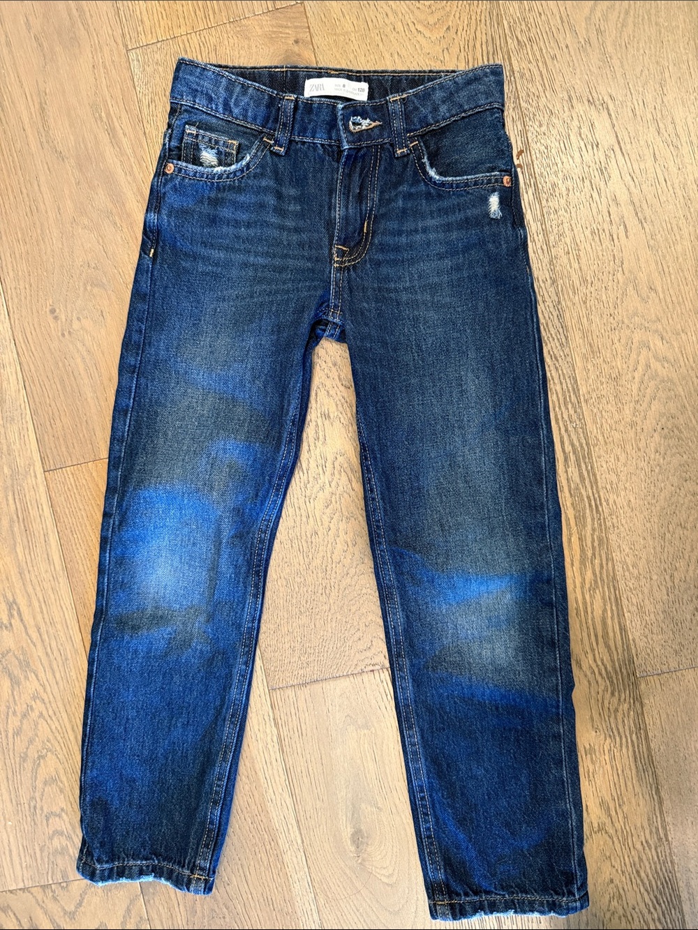 Zara Men Slim Straight Dark Blue Denim Jeans